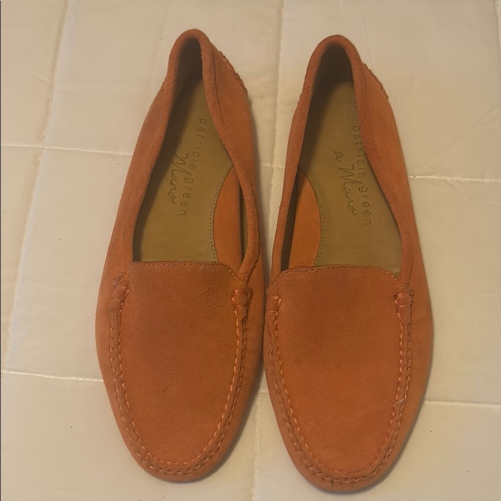 Patricia Green Orange Loafers
